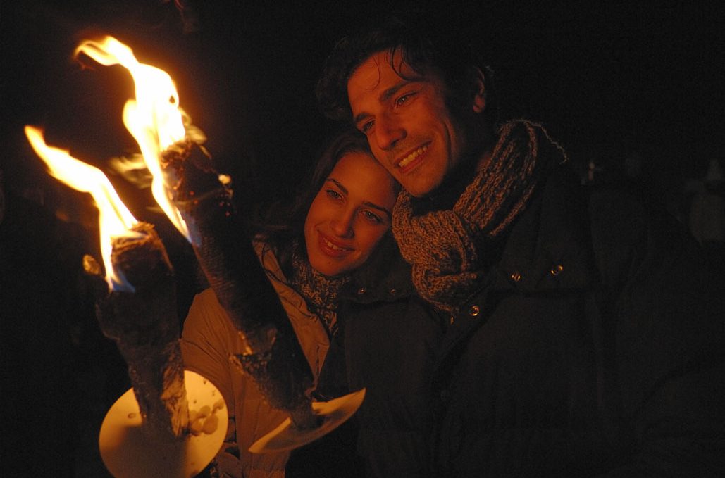 Image for The evocative torchlight skiing organized by the Kristiania